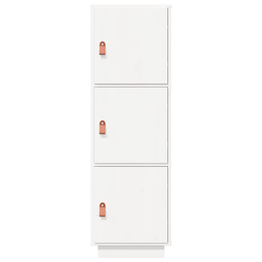 Visoka komoda bijela 34 x 40 x 108,5 cm od masivne borovine