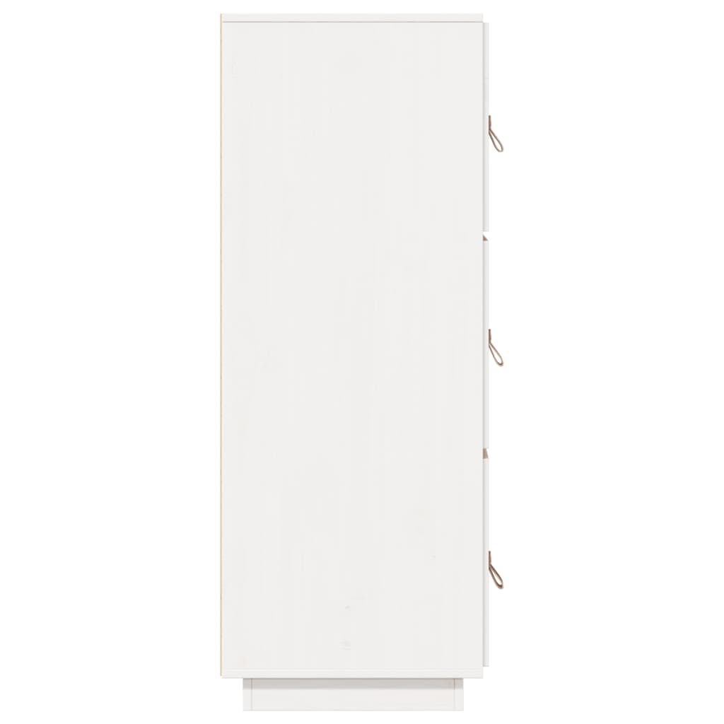 Visoka komoda bijela 34 x 40 x 108,5 cm od masivne borovine
