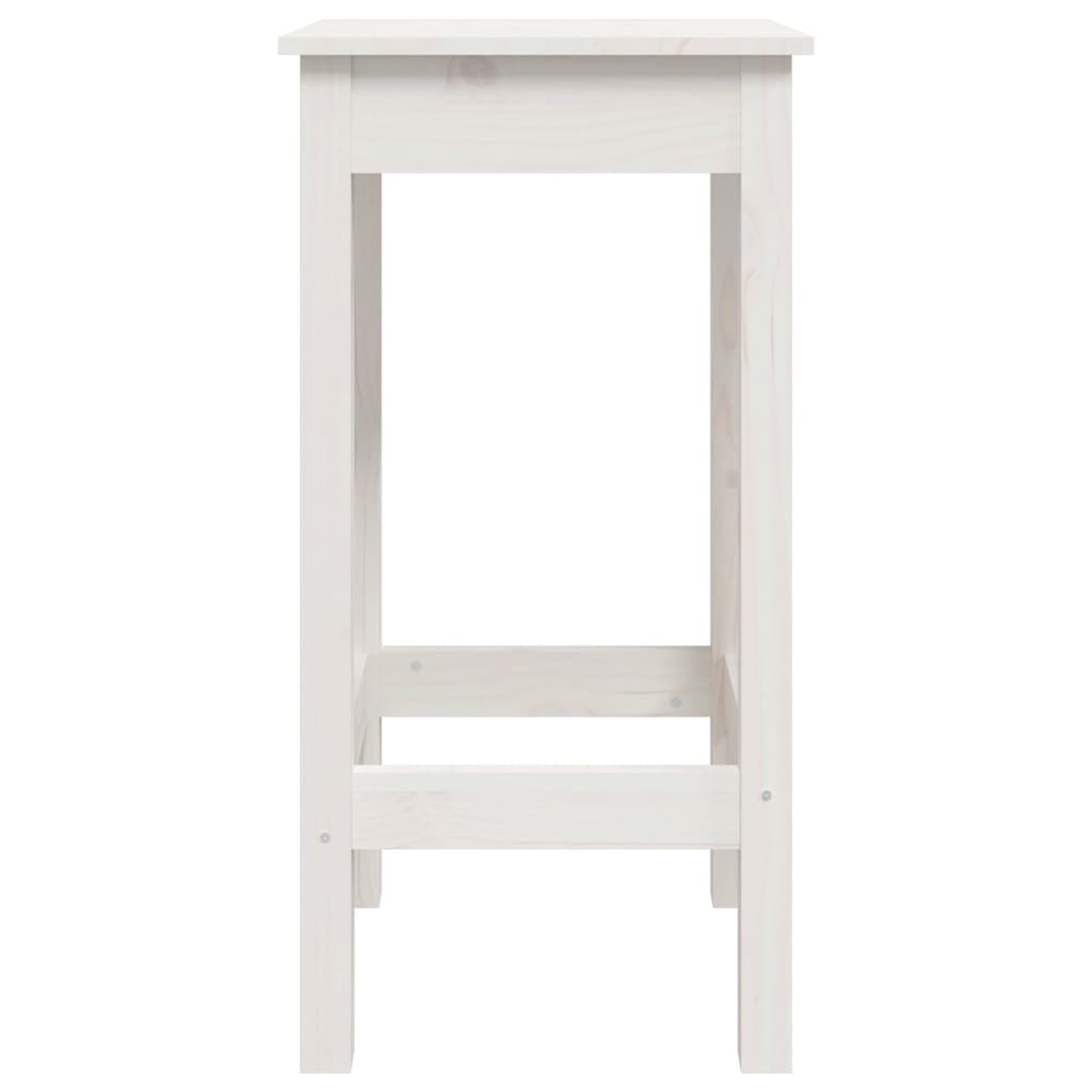 Barske stolice 2 kom bijela 40 x 40 x 78 cm od masivne borovine