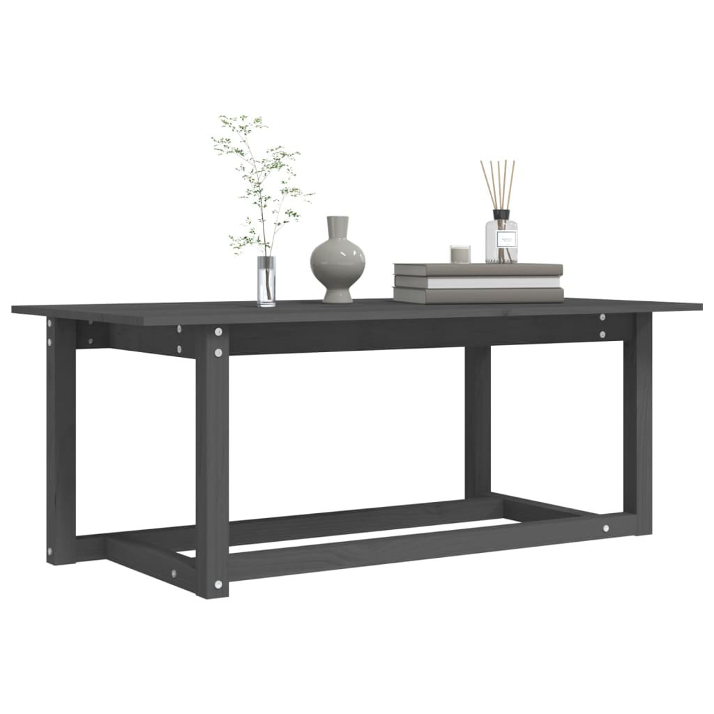 Stolić za kavu sivi 110 x 55 x 45 cm od masivne borovine