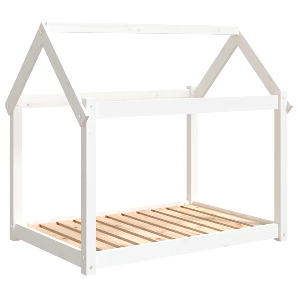 Krevet za pse bijeli 101x70x90 cm od masivne borovine