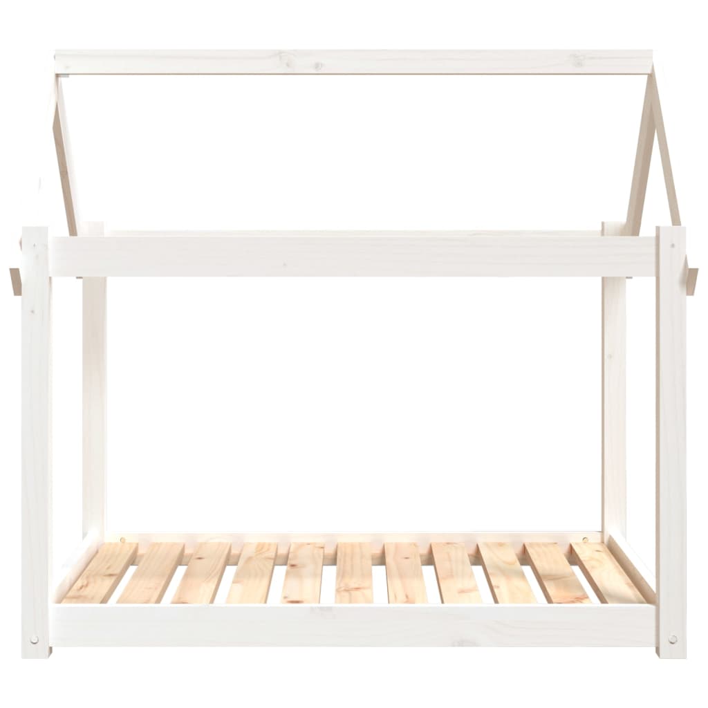 Krevet za pse bijeli 101x70x90 cm od masivne borovine