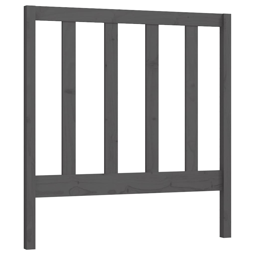 Uzglavlje za krevet sivo 95 x 4 x 100 cm od masivne borovine