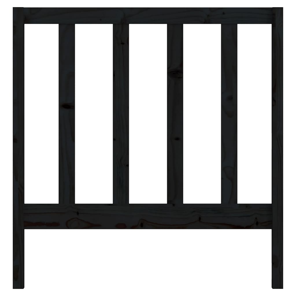 Uzglavlje za krevet crno 95 x 4 x 100 cm od masivne borovine
