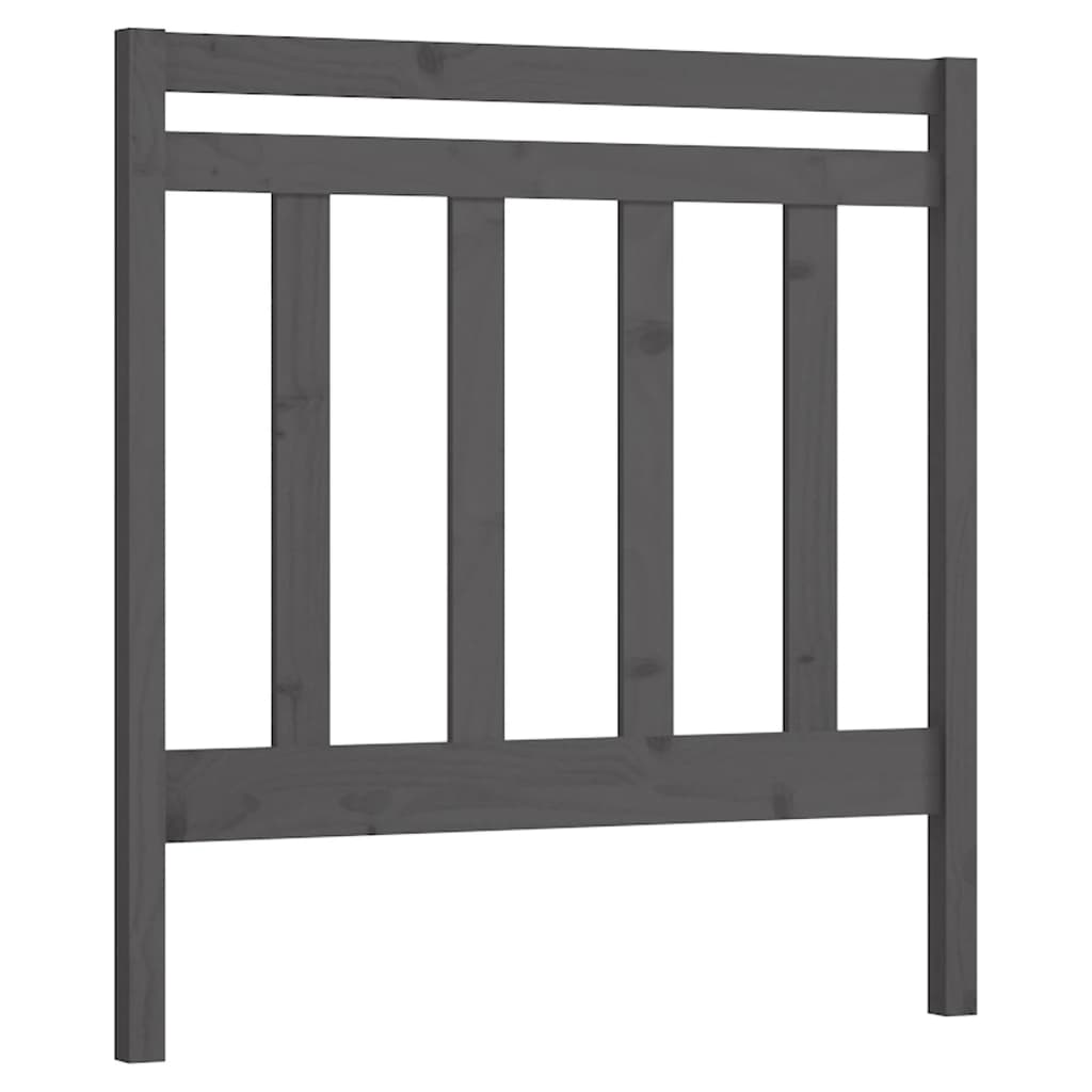 Uzglavlje za krevet sivo 95 x 4 x 100 cm od masivne borovine