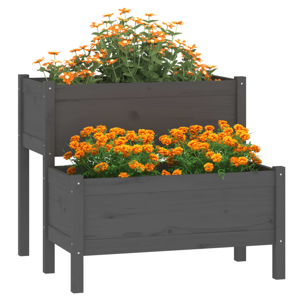 Sadilica siva 84,5 x 84 x 75 cm od masivne borovine