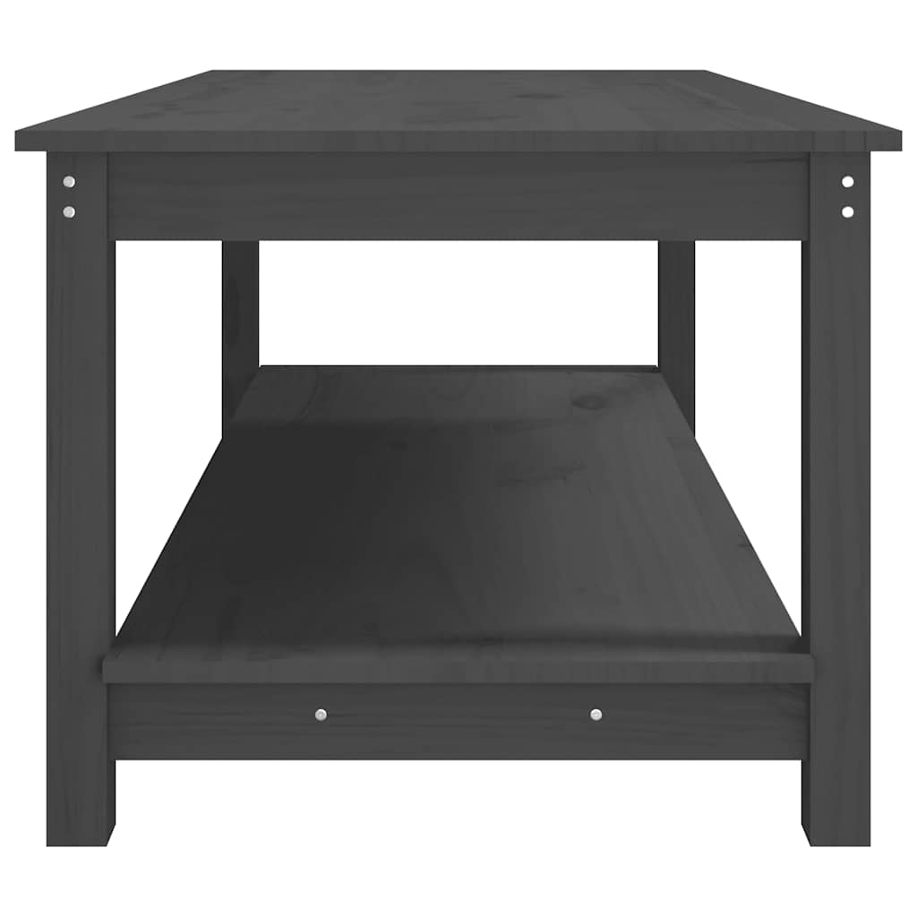 Stolić za kavu sivi 110 x 55 x 45 cm od masivne borovine