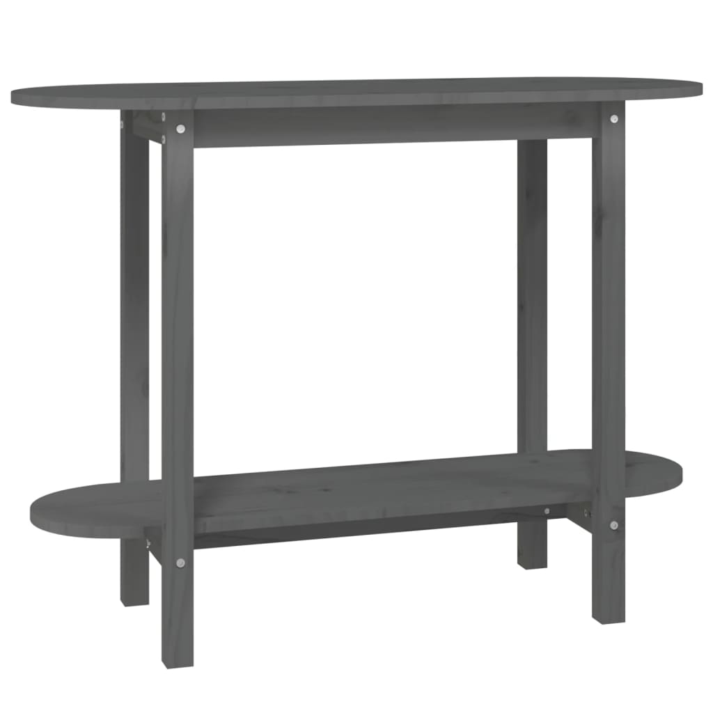 Konzolni stol sivi 110 x 40 x 80 cm od masivne borovine