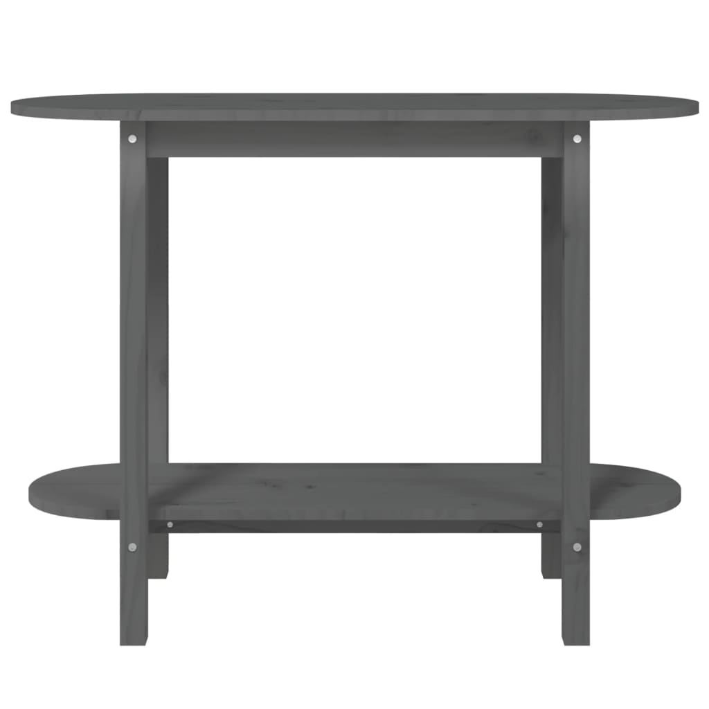 Konzolni stol sivi 110 x 40 x 80 cm od masivne borovine