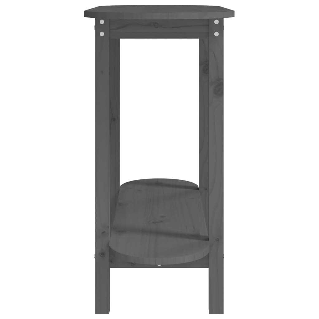 Konzolni stol sivi 110 x 40 x 80 cm od masivne borovine