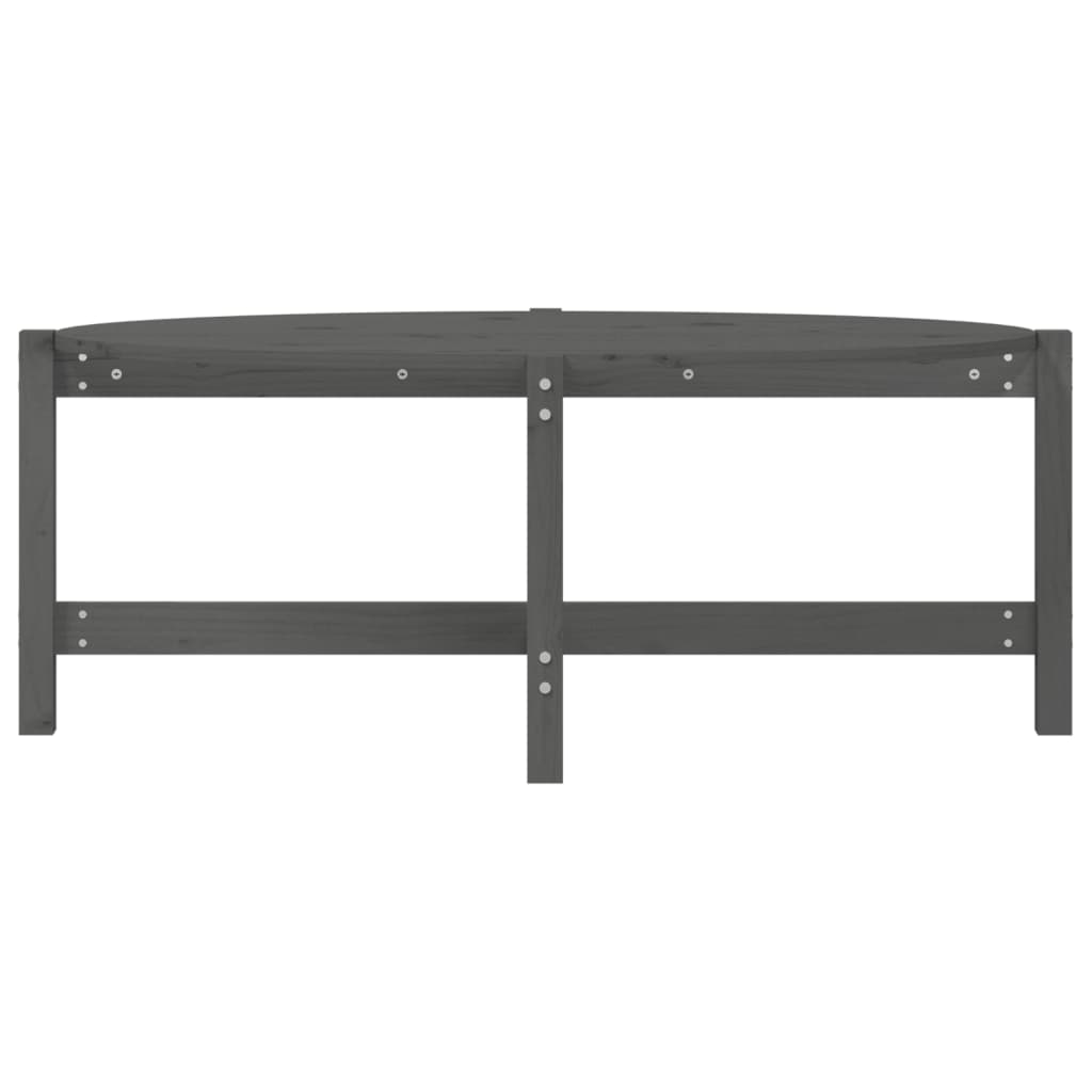 Stolić za kavu sivi 118 x 63 x 45 cm od masivne borovine