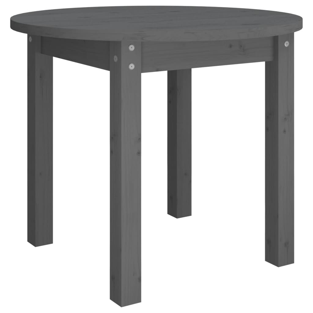 Stolić za kavu sivi Ø 55x45 cm od masivne borovine