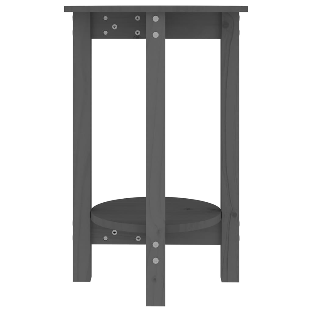 Stolić za kavu sivi Ø 40x60 cm od masivne borovine