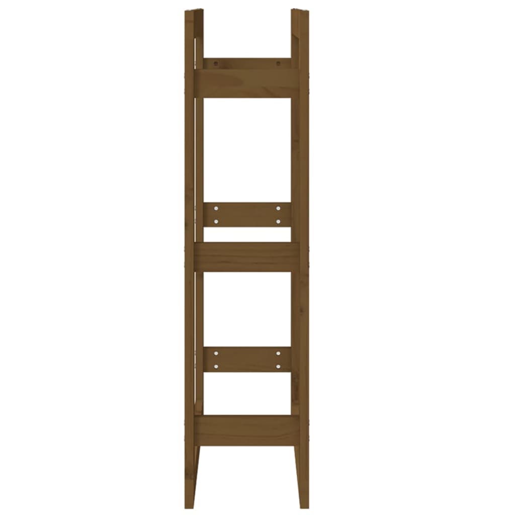 Stalak za drva za ogrjev boja meda 60x25x100 cm od borovine