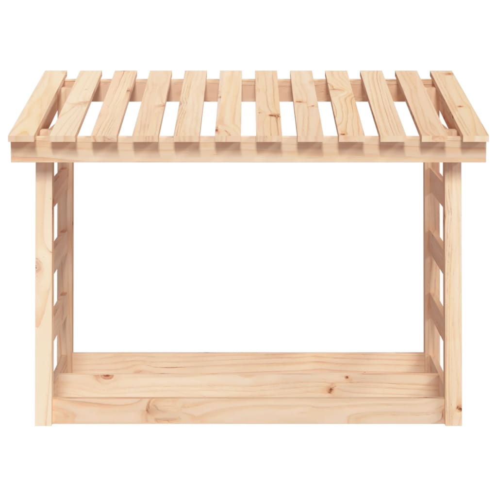 Stalak za drva za ogrjev 108x64,5x78 cm od masivne borovine