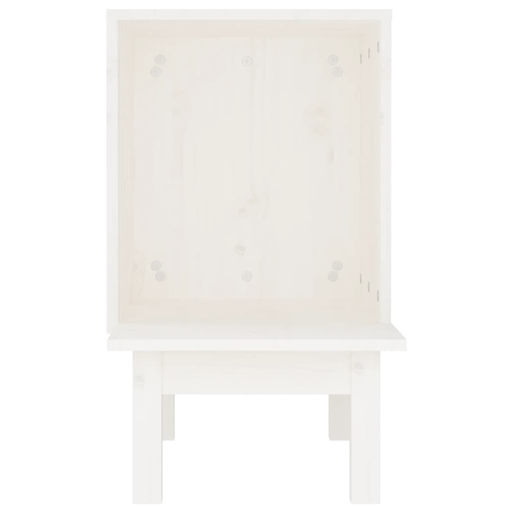 Kućica za mačke bijela 60 x 36 x 60 cm od masivne borovine