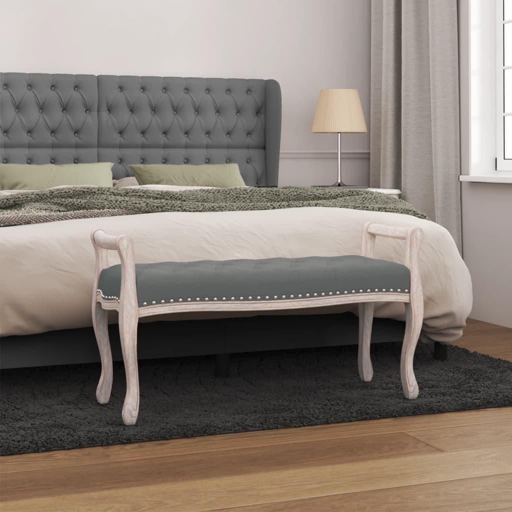 Klupa tamnosiva 110x45x60 cm od tkanine