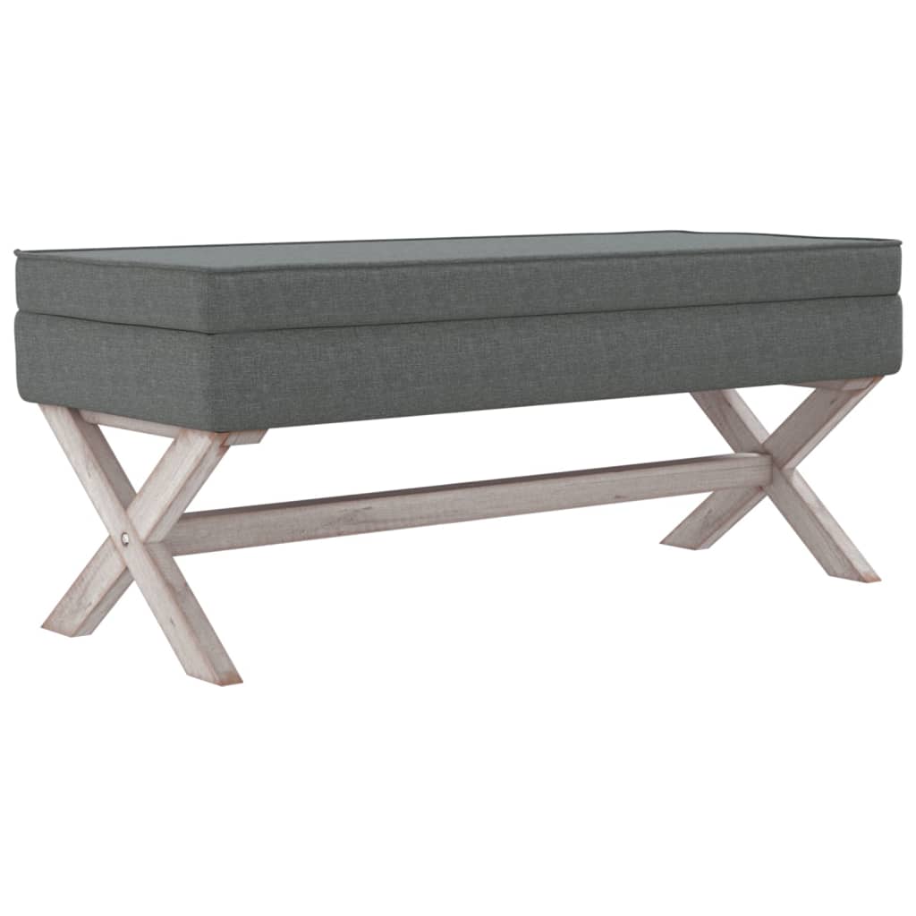 Tabure za pohranu tamnosivi 110 x 45 x 49 cm od tkanine