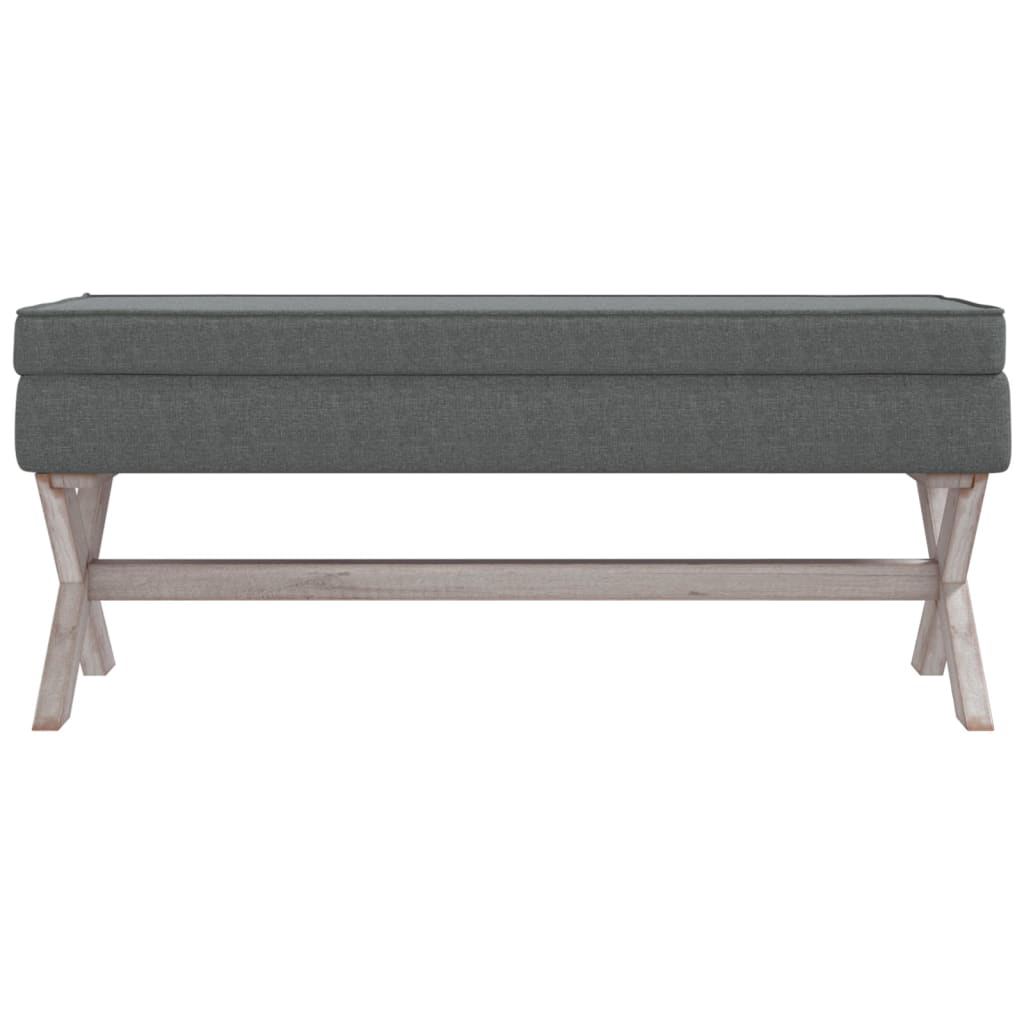 Tabure za pohranu tamnosivi 110 x 45 x 49 cm od tkanine