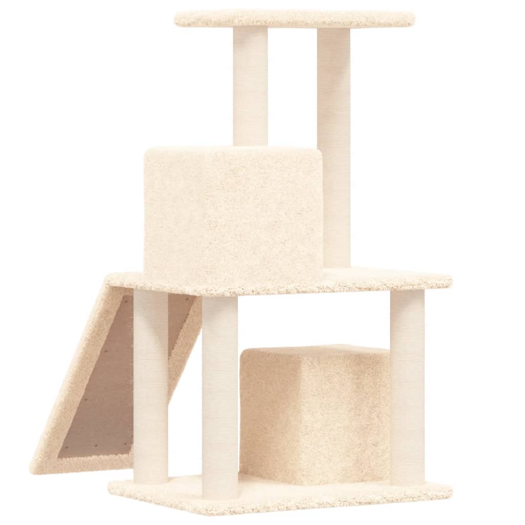 Penjalica za mačke sa stupovima za grebanje krem 82 cm