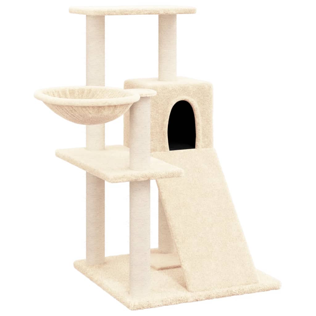 Penjalica za mačke sa stupovima za grebanje krem 82 cm