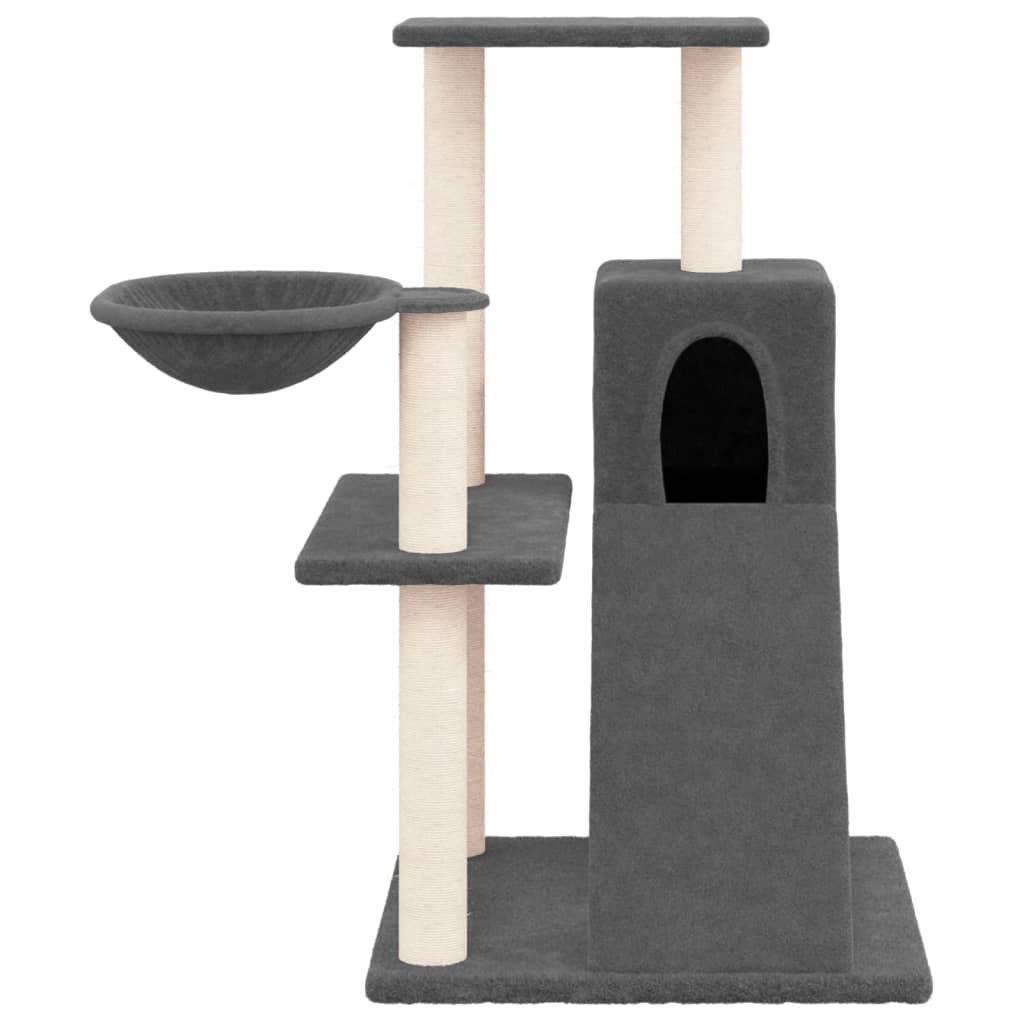 Penjalica za mačke sa stupovima za grebanje tamnosiva 82 cm