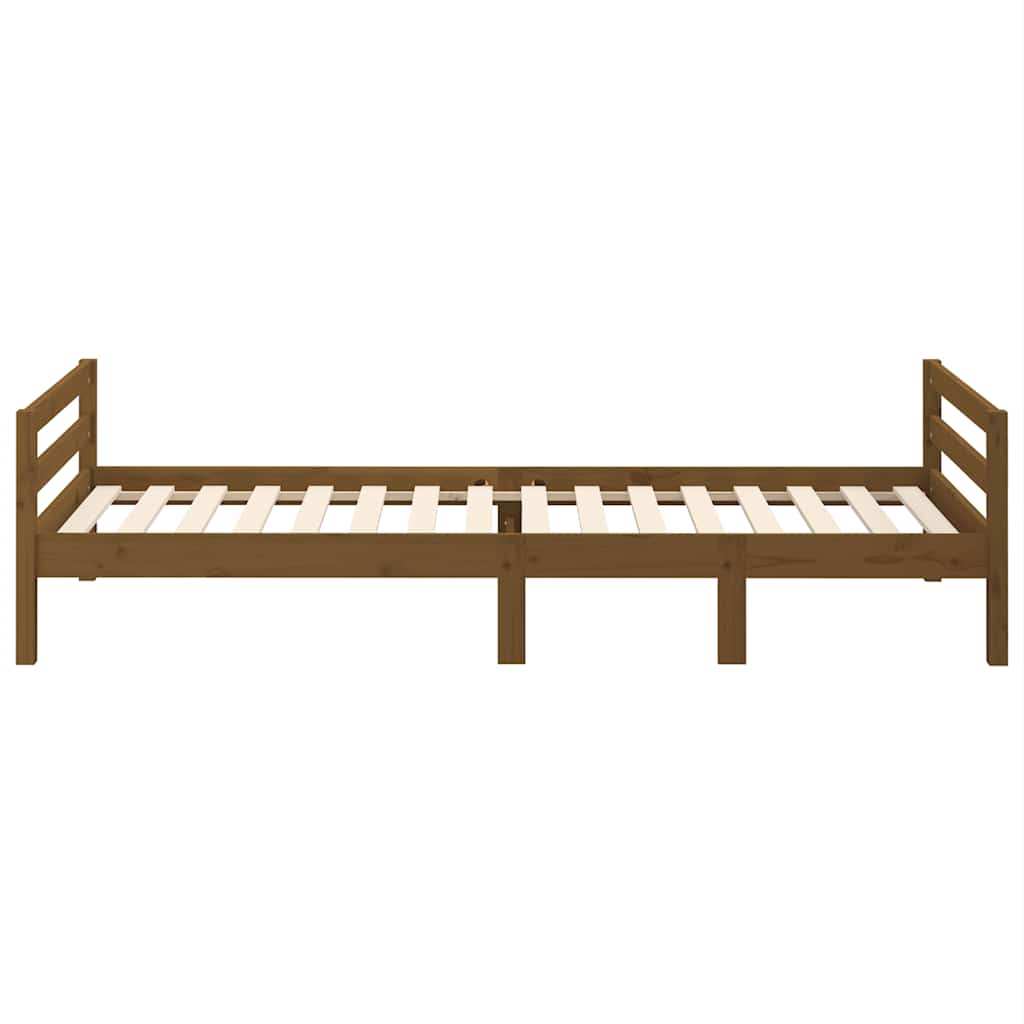 Okvir za krevet smeđa boja meda 75 x 190 cm od masivne borovine