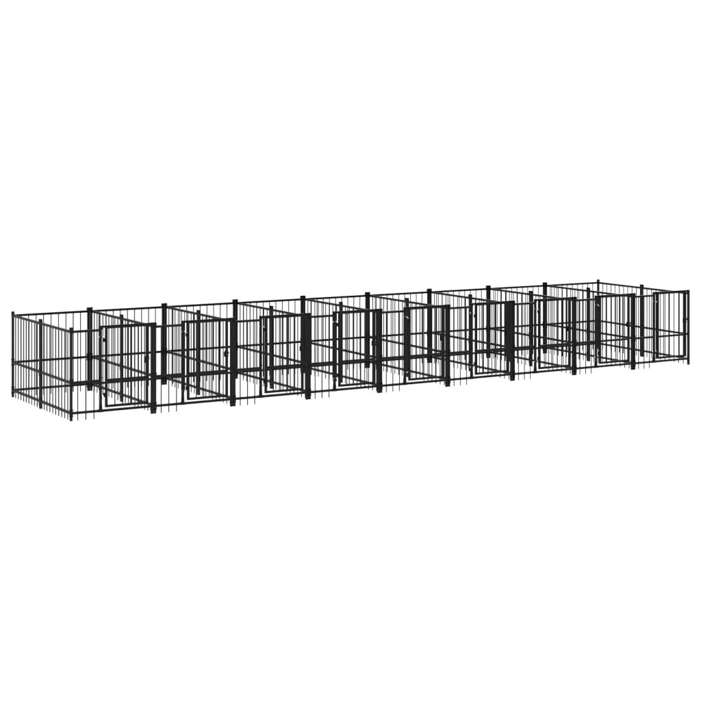 Vanjski kavez za pse čelični 16,89 m²