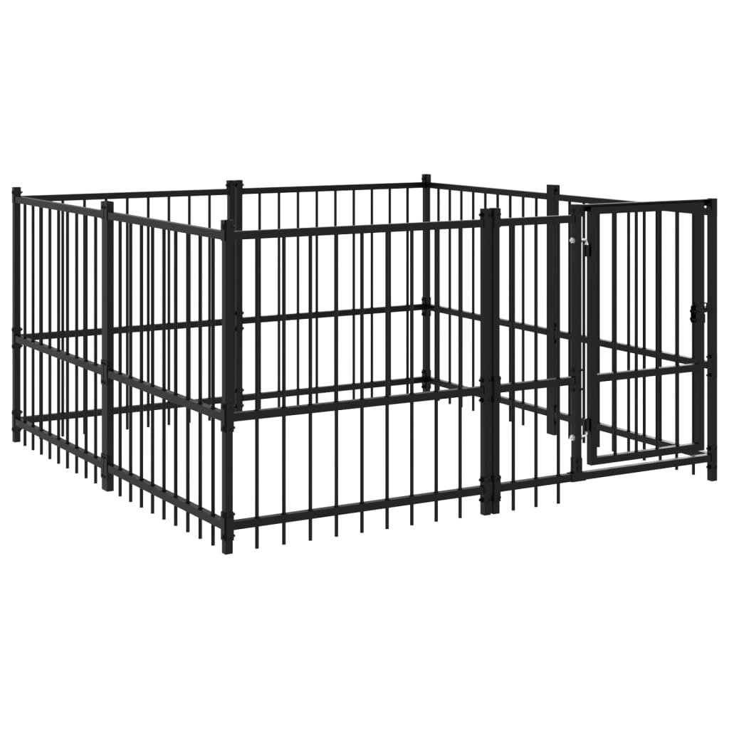 Vanjski kavez za pse čelični 3,75 m²