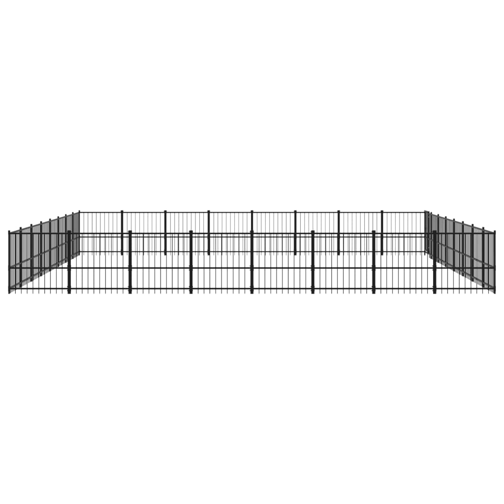 Vanjski kavez za pse čelični 60,22 m²
