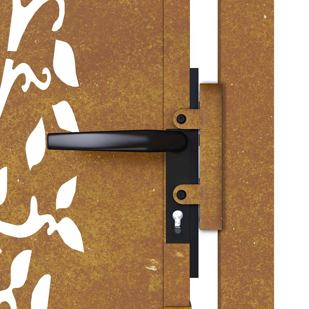 Vrtna vrata 100x75 cm Corten čelik Dizajn stabla