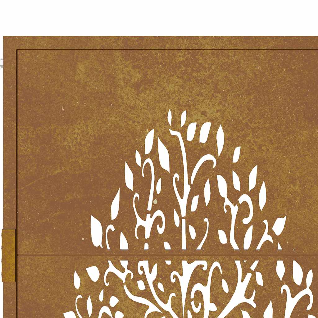 Vrtna vrata 100x175 cm Corten čelik Dizajn stabla