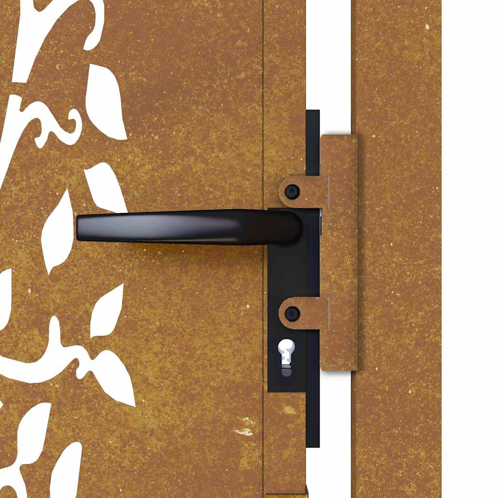 Vrtna vrata 100x175 cm Corten čelik Dizajn stabla
