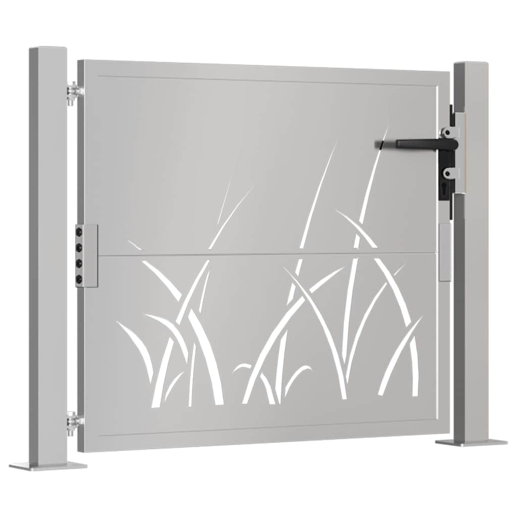 Vrtna vrata 100x100 cm Corten čelik dizajn s travom