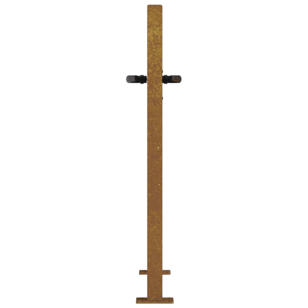Vrtna vrata 100x100 cm Corten čelik dizajn s travom