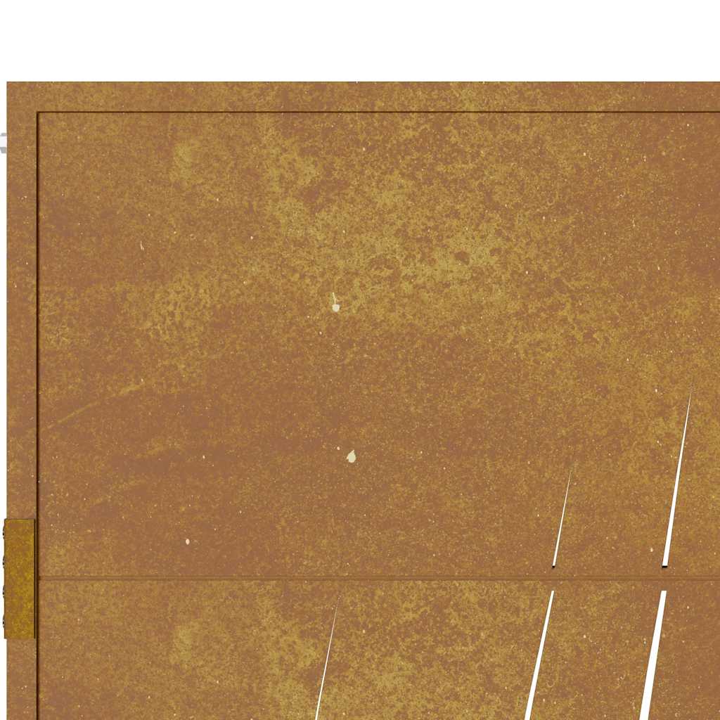 Vrtna vrata 100x100 cm Corten čelik dizajn s travom