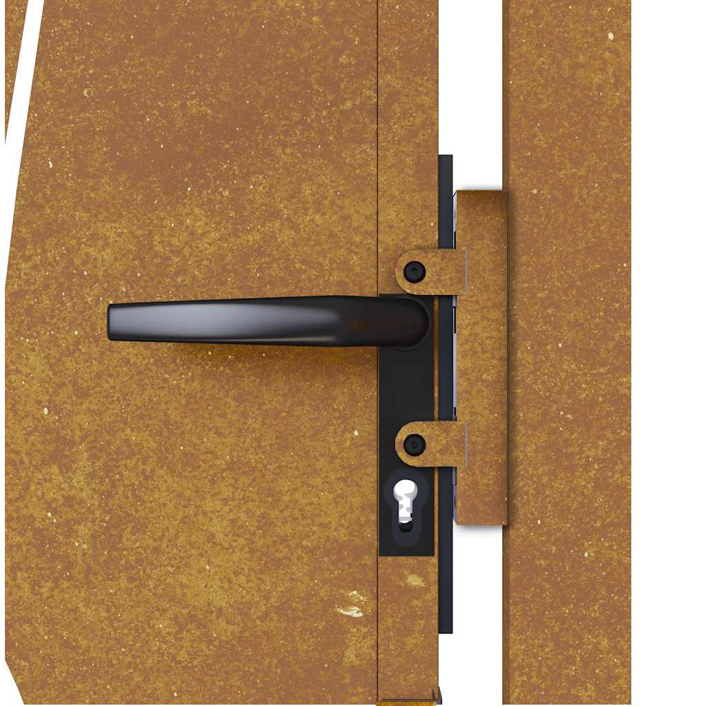 Vrtna vrata 100x175 cm Corten čelik dizajn trave