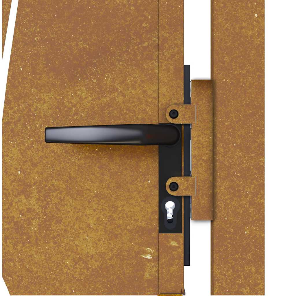 Vrtna vrata 100x200 cm Corten čelik dizajn trave