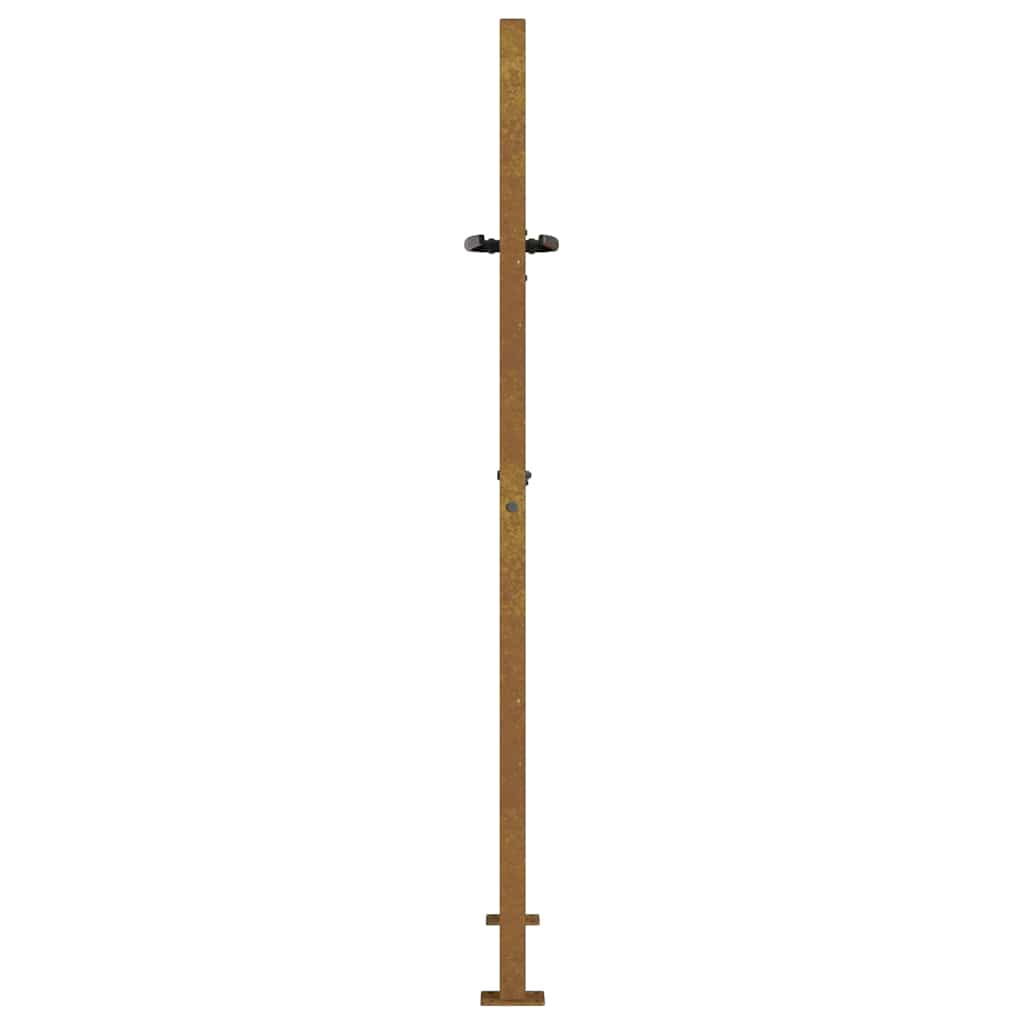 Vrtna vrata 100x125 cm Corten čelik dizajn od bambusa