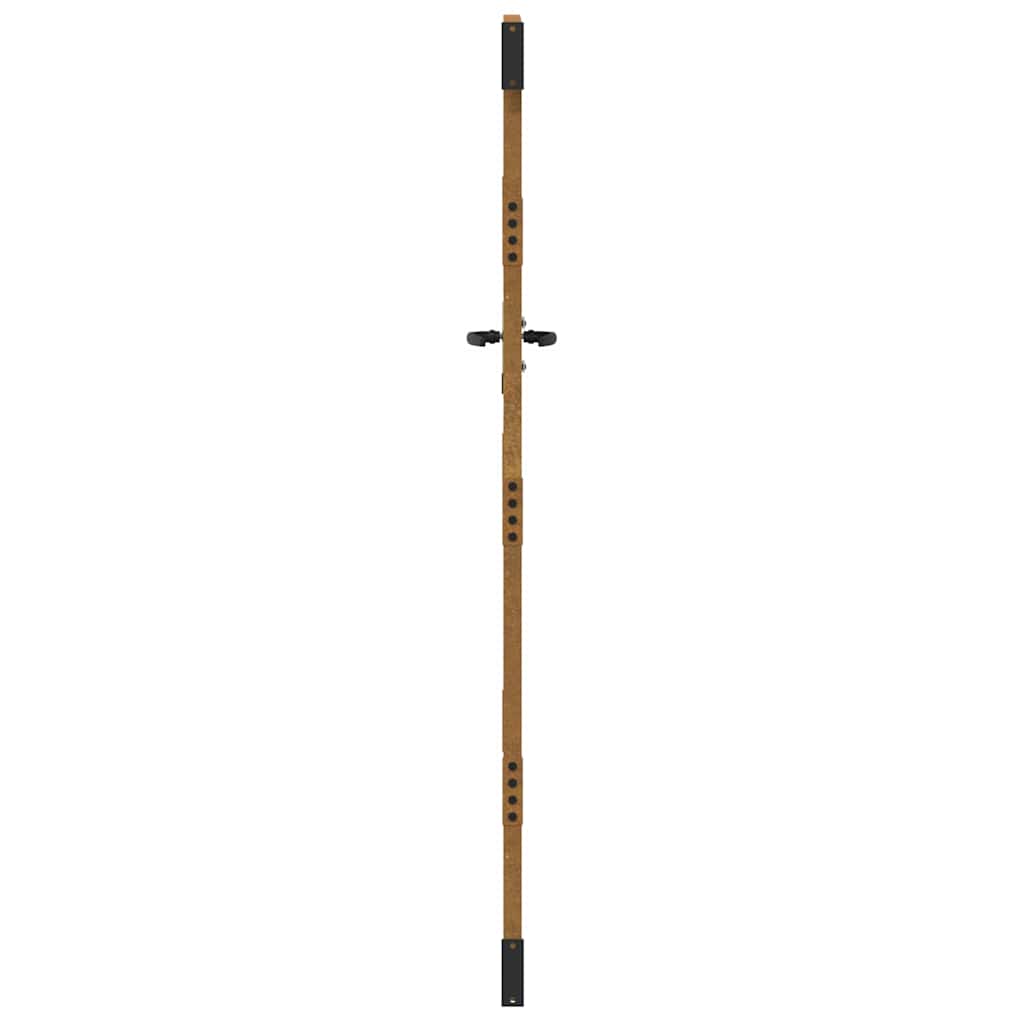 Vrtna vrata 85 x 200 cm od čelika COR-TEN s uzorkom trave