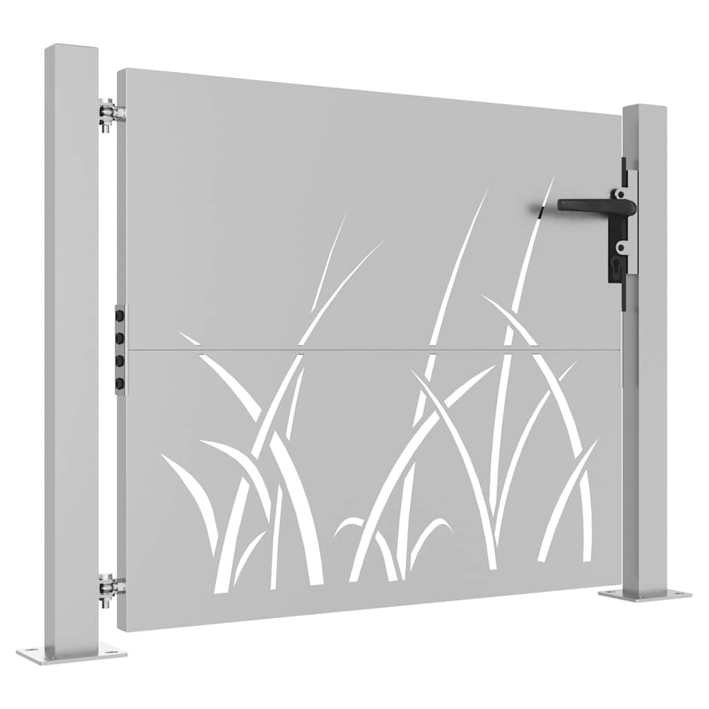 Vrtna vrata 100x100 cm Corten čelik dizajn s travom