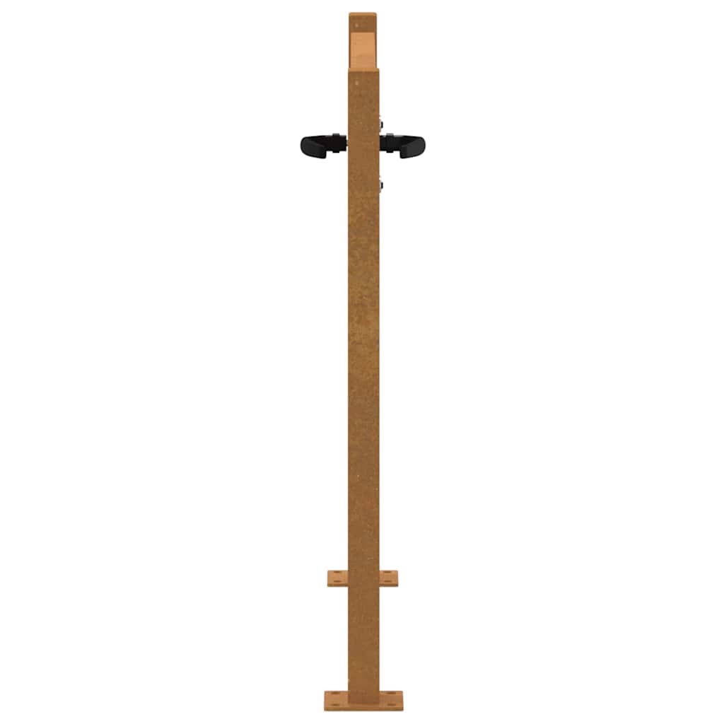 Vrtna vrata 100x100 cm Corten čelik dizajn s travom
