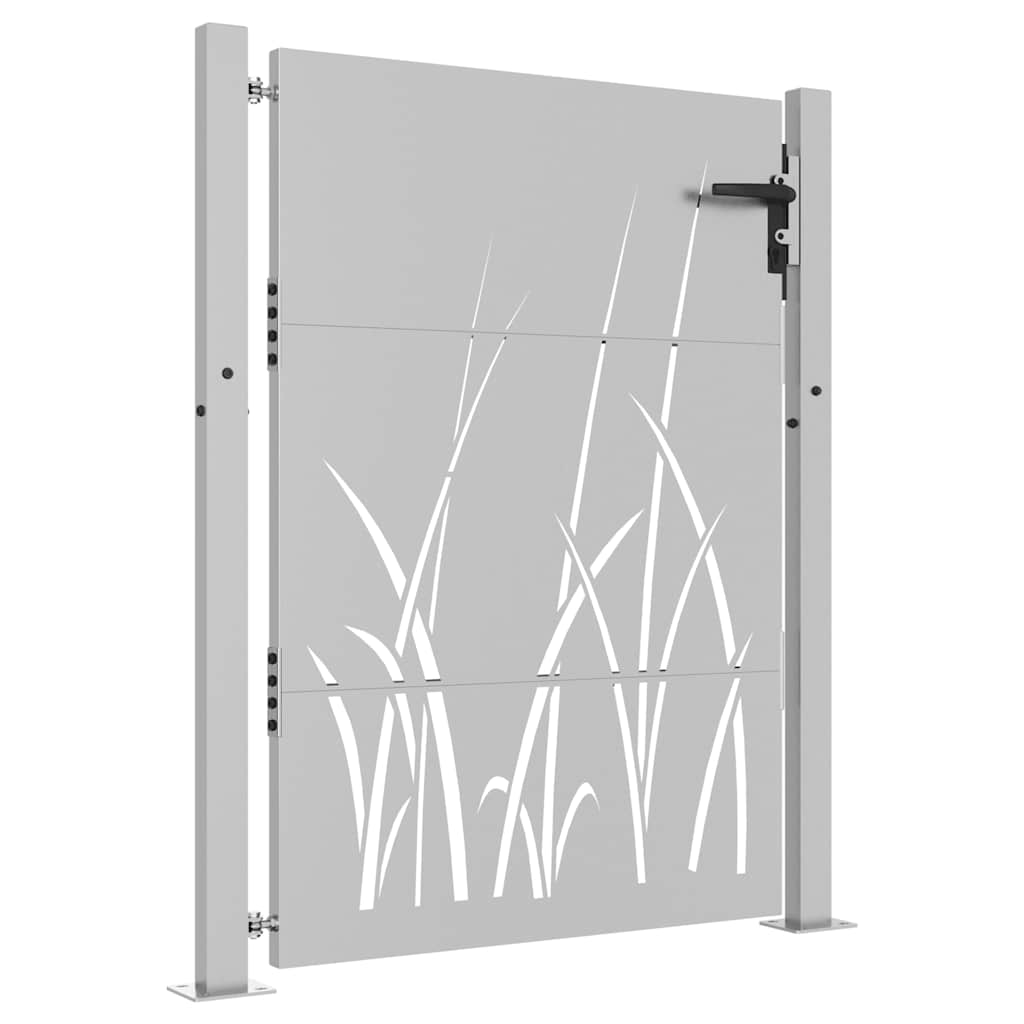 Vrtna vrata 100x150 cm Corten čelik dizajn trave