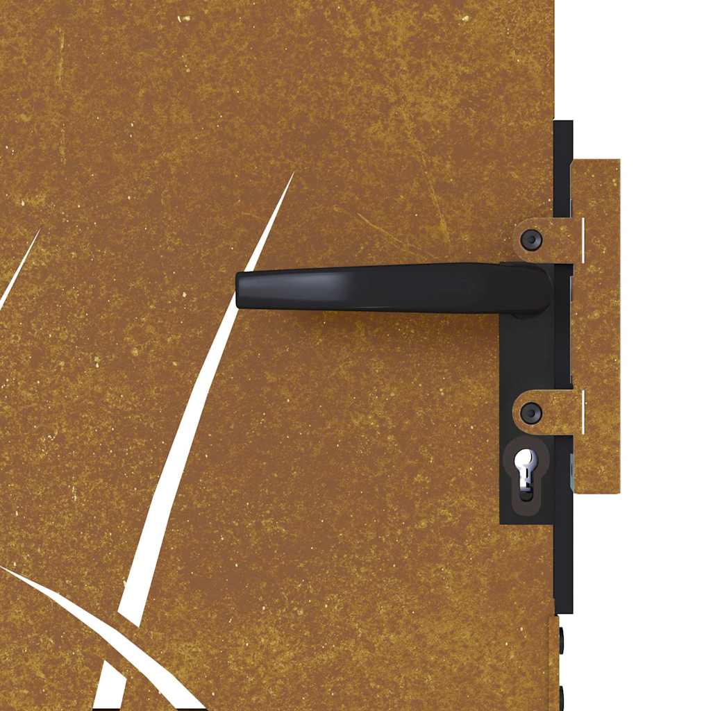 Vrtna vrata 100x150 cm Corten čelik dizajn trave