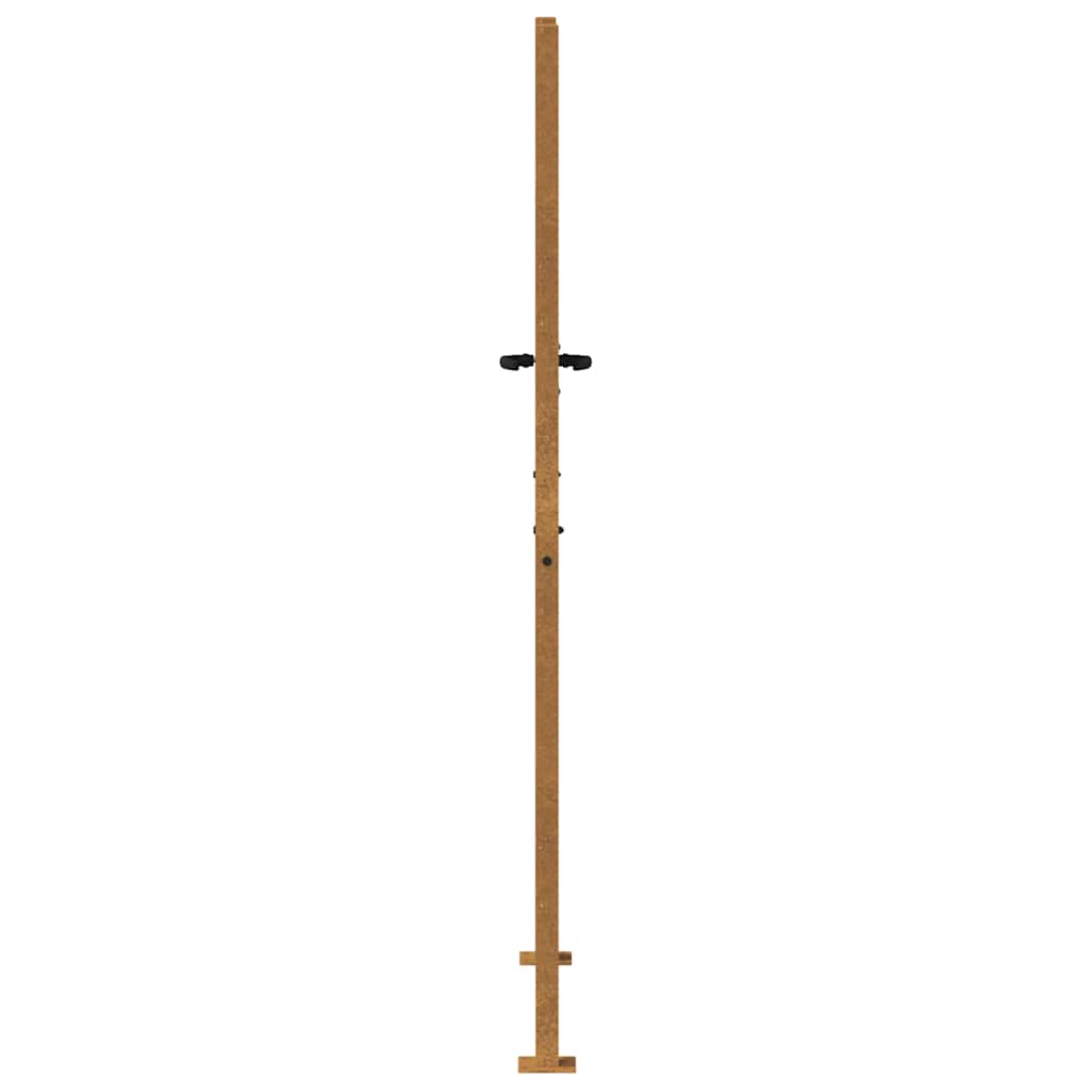 Vrtna vrata 100x175 cm od čelika COR-TEN s uzorkom trave