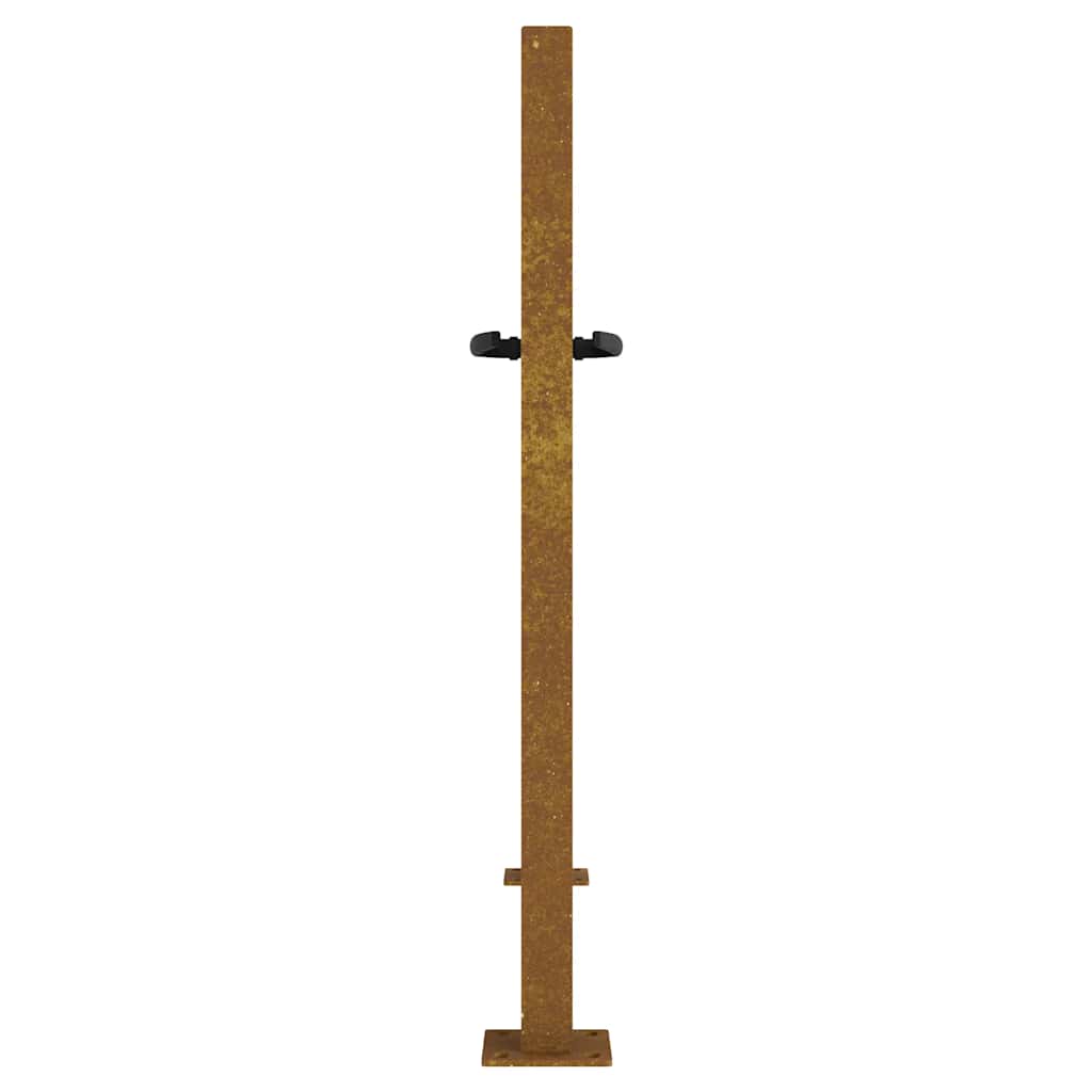 Vrtna vrata 100x75 cm Corten čelik dizajn od bambusa