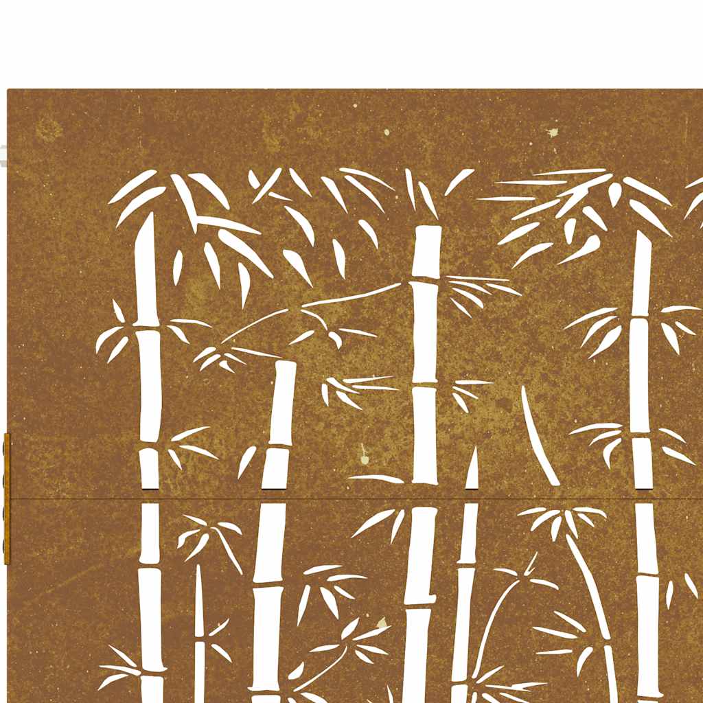 Vrtna vrata 100x75 cm Corten čelik dizajn od bambusa