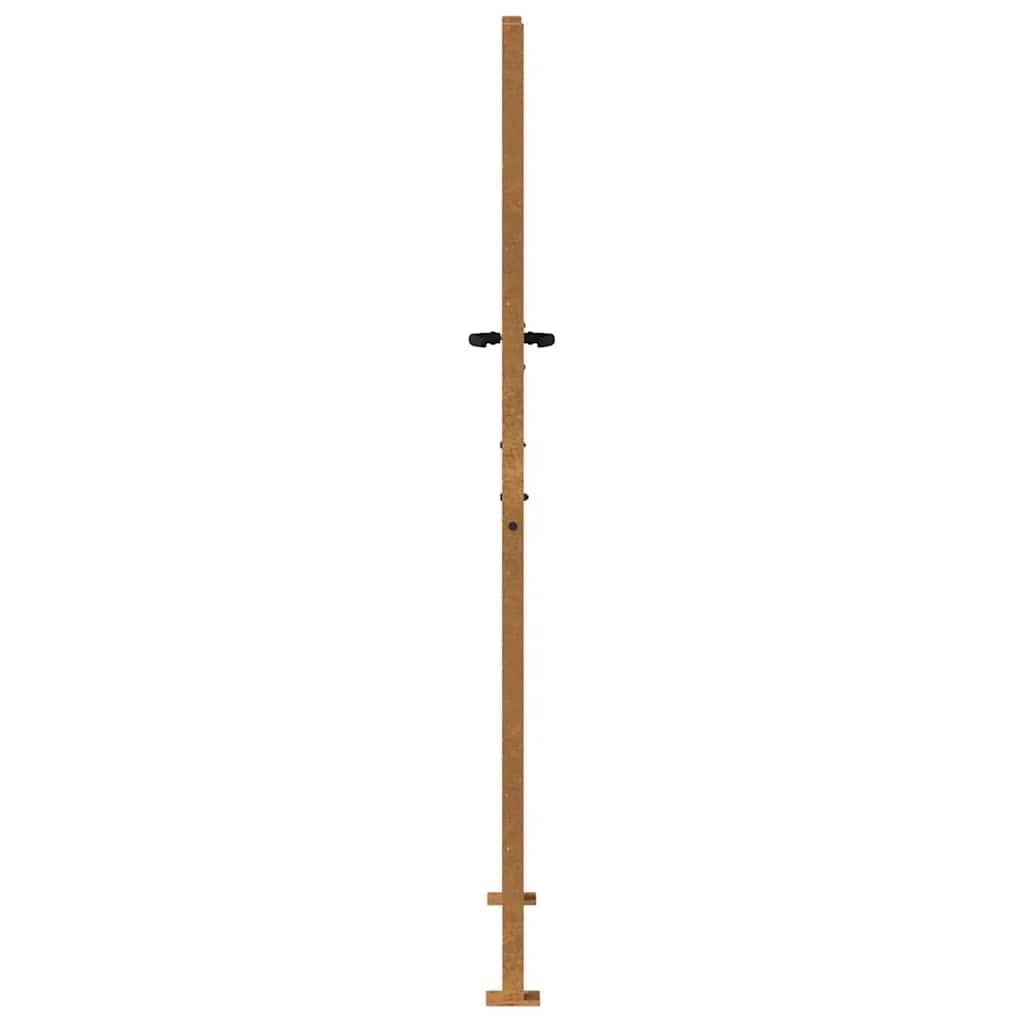 Vrtna vrata 100x200 cm Corten čelik dizajn od bambusa