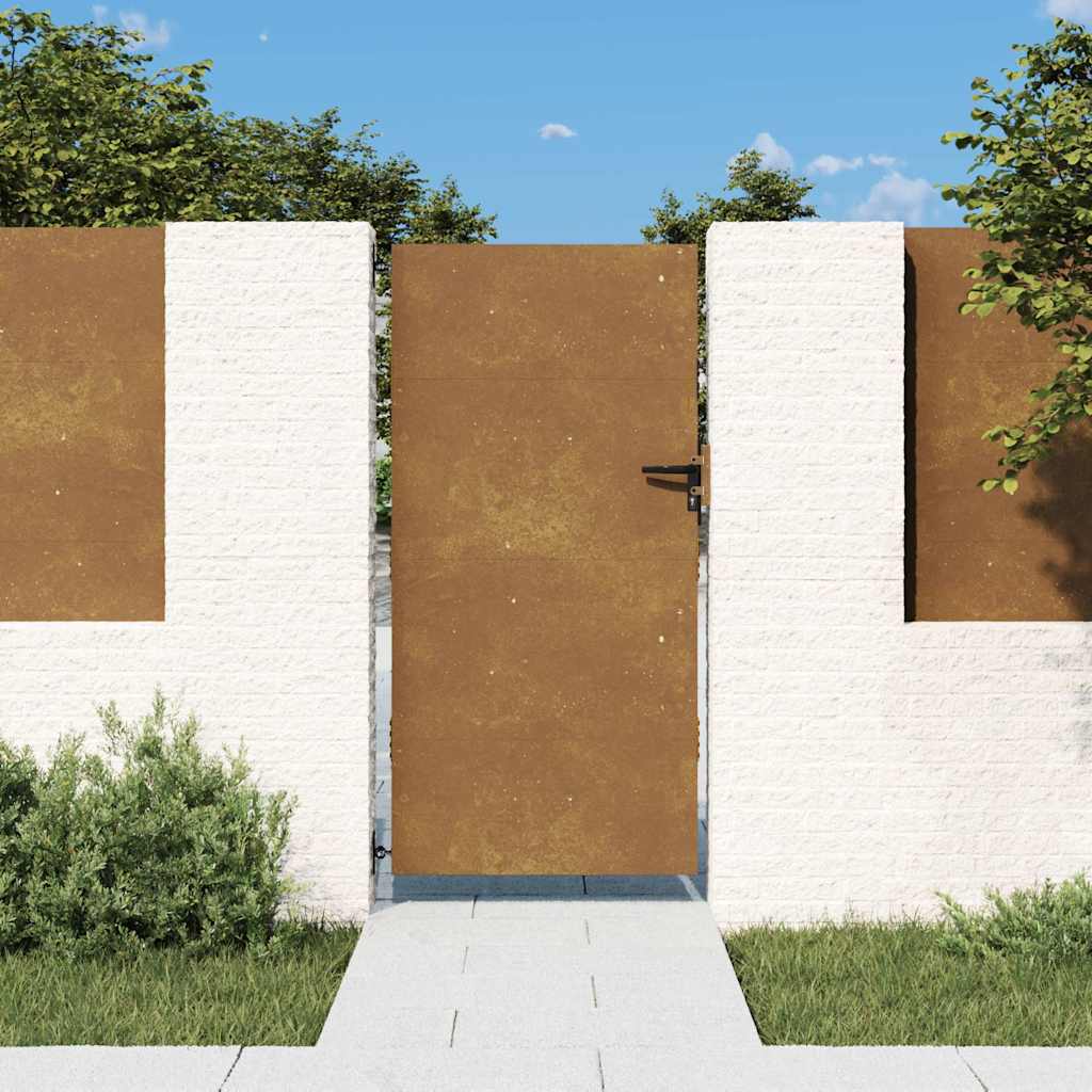 Vrtna vrata 85 x 175 cm od čelika COR-TEN