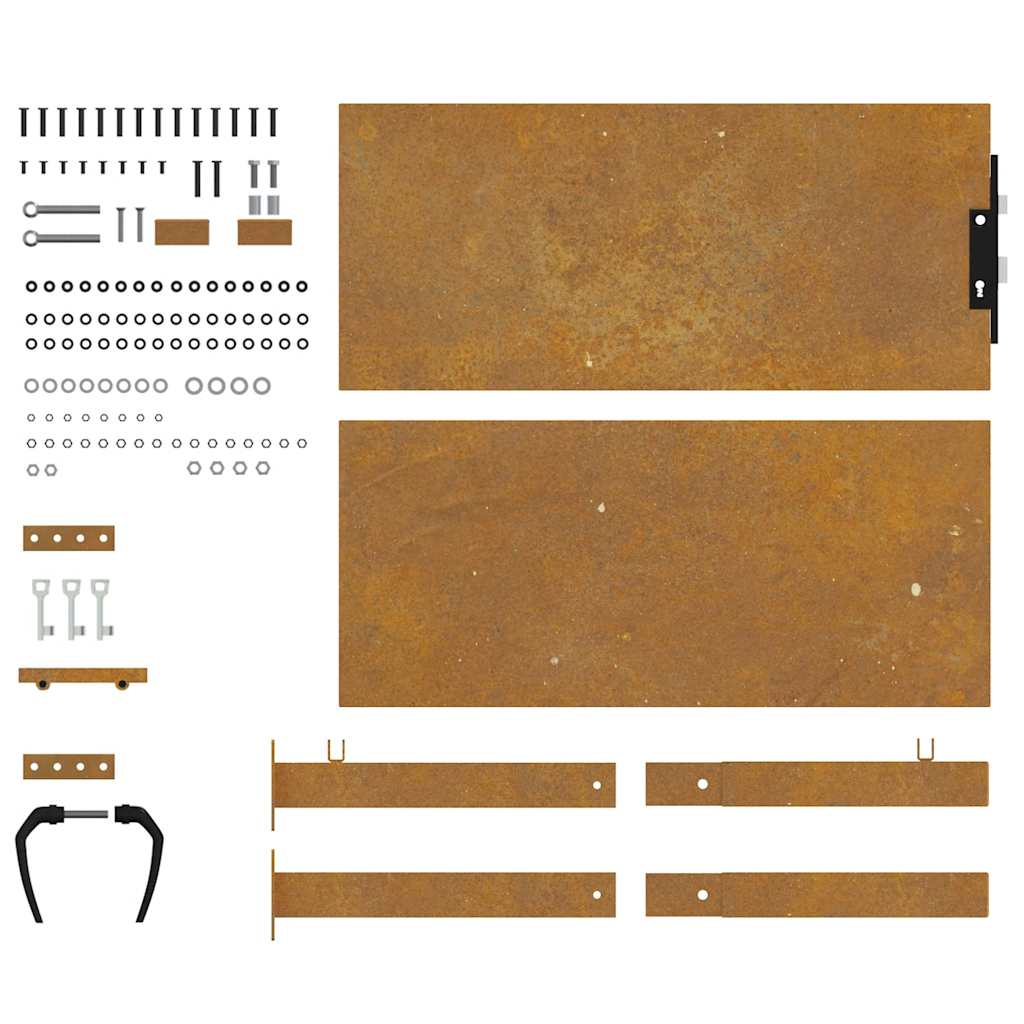 Vrtna vrata 100x75 cm Corten čelik
